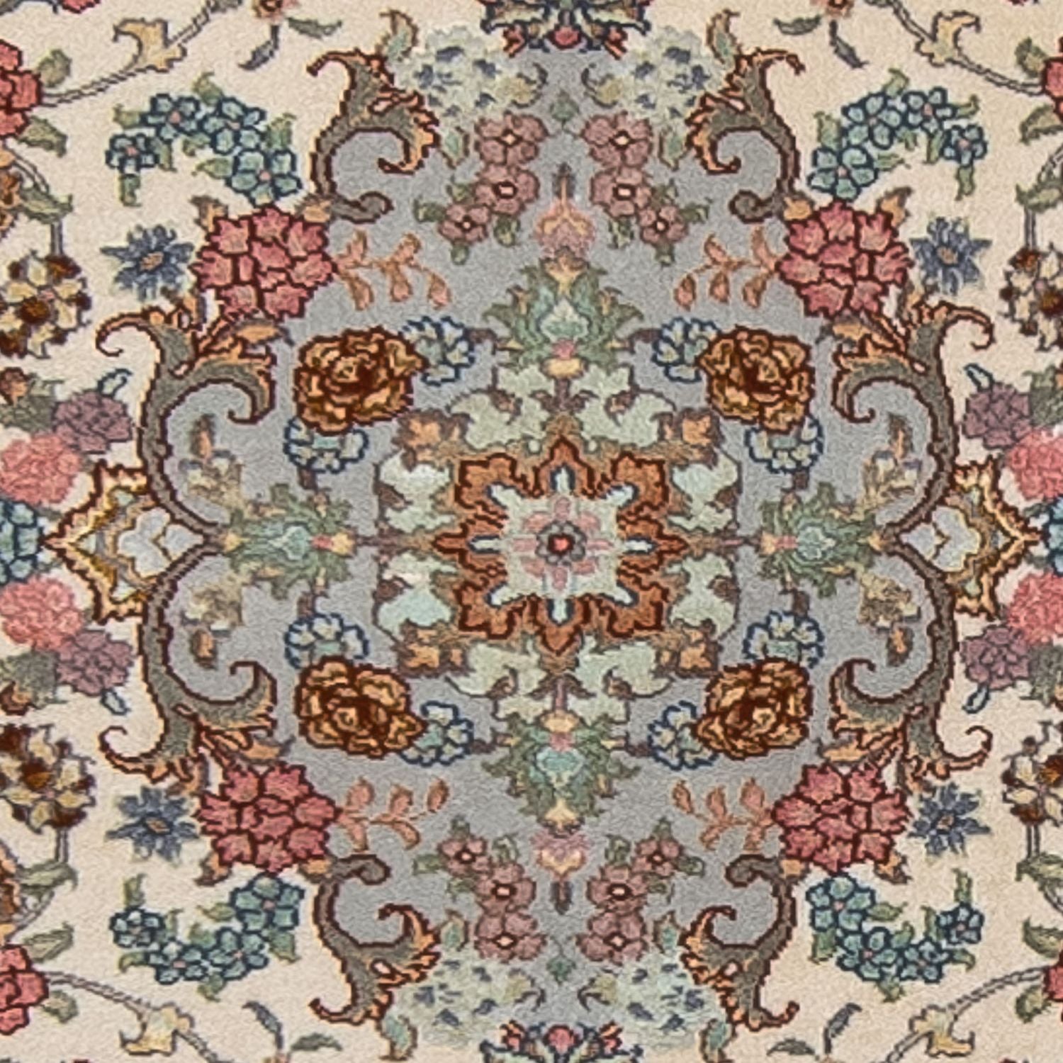Tappeto corsia Tappeto Persero - Tabriz - Reale - 355 x 92 cm - beige