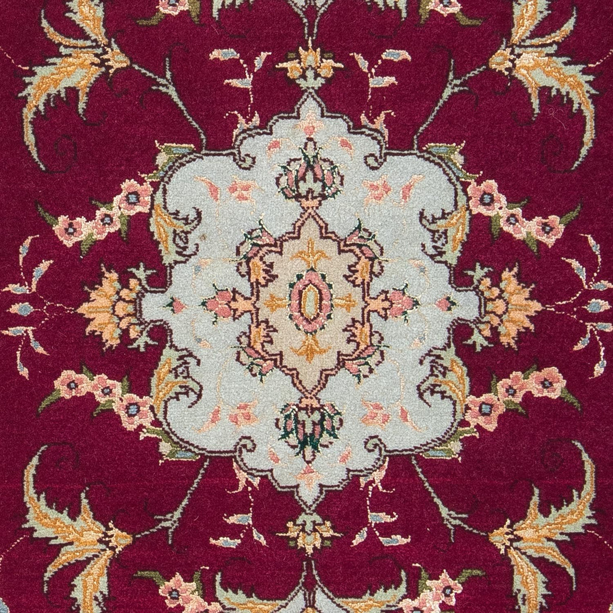 Tappeto Persero - Tabriz - Reale - 90 x 60 cm - rosso scuro