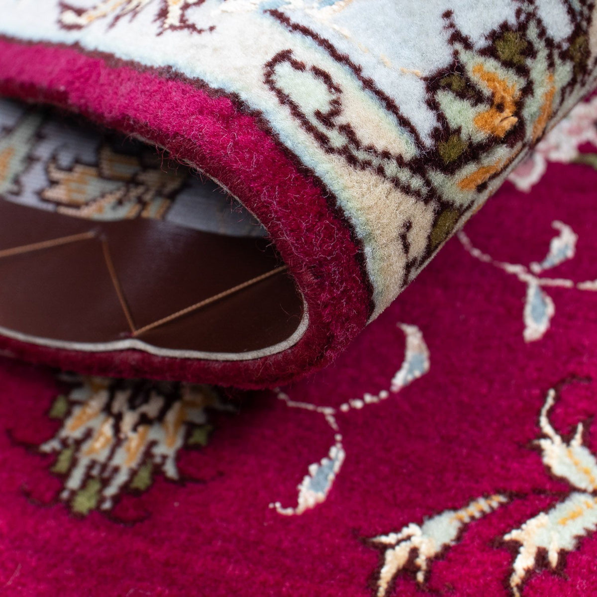 Tappeto Persero - Tabriz - Reale - 90 x 60 cm - rosso scuro