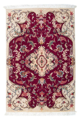 Tappeto Persero - Tabriz - Reale - 90 x 60 cm - rosso scuro