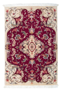 Tappeto Persero - Tabriz - Reale - 90 x 60 cm - rosso scuro