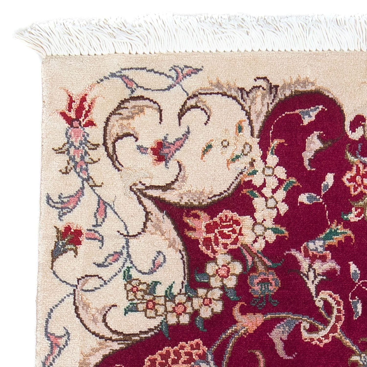 Tappeto Persero - Tabriz - Reale - 90 x 60 cm - rosso scuro