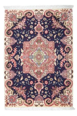 Tappeto Persero - Tabriz - Reale - 90 x 60 cm - blu scuro