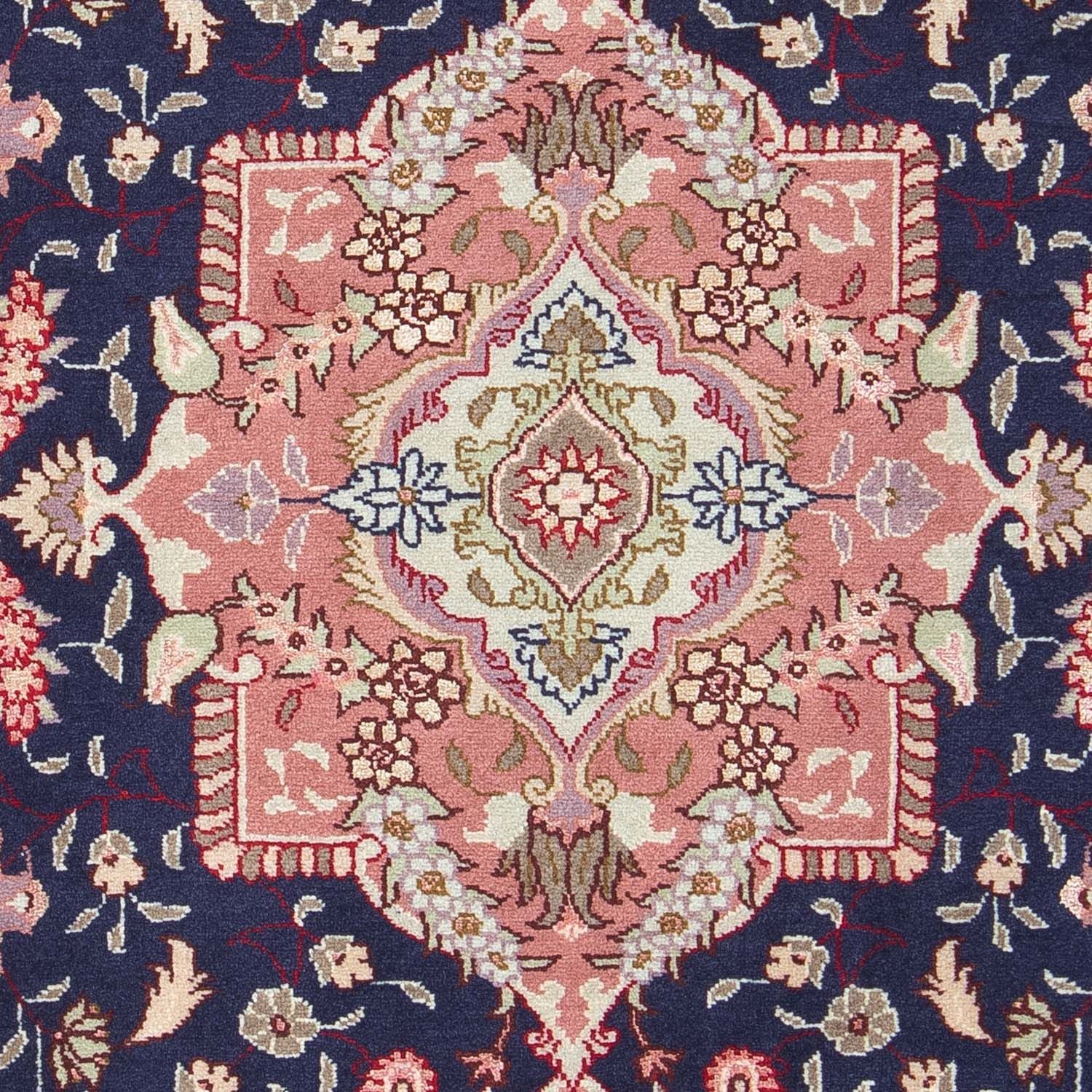 Tappeto Persero - Tabriz - Reale - 90 x 60 cm - blu scuro