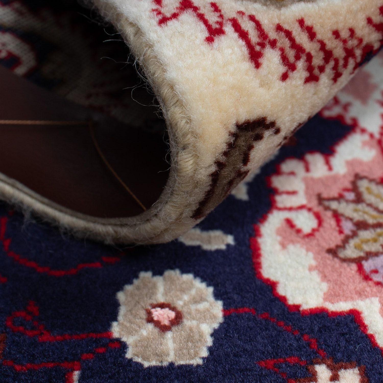Tappeto Persero - Tabriz - Reale - 90 x 60 cm - blu scuro