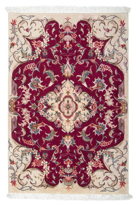 Tappeto Persero - Tabriz - Reale - 90 x 60 cm - rosso scuro