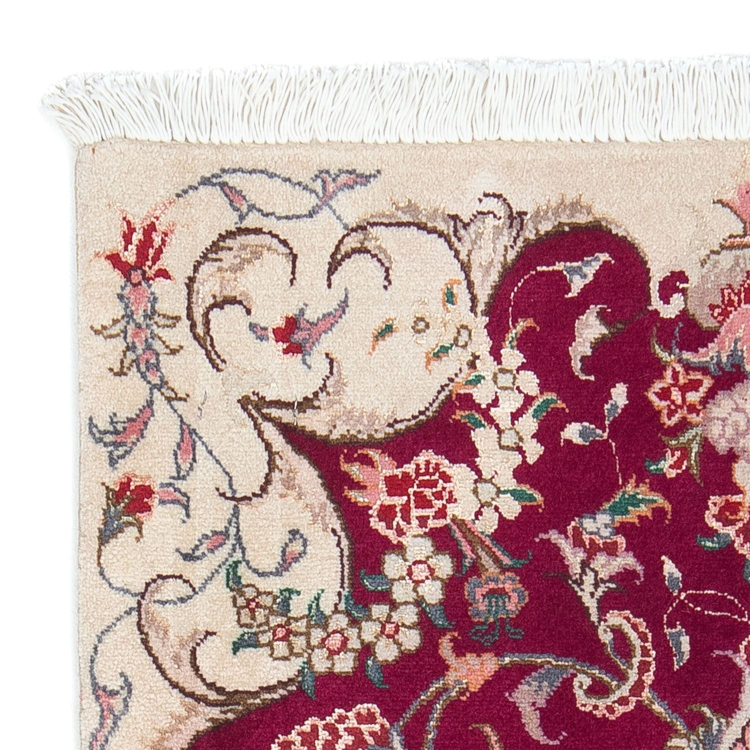 Tappeto Persero - Tabriz - Reale - 90 x 60 cm - rosso scuro
