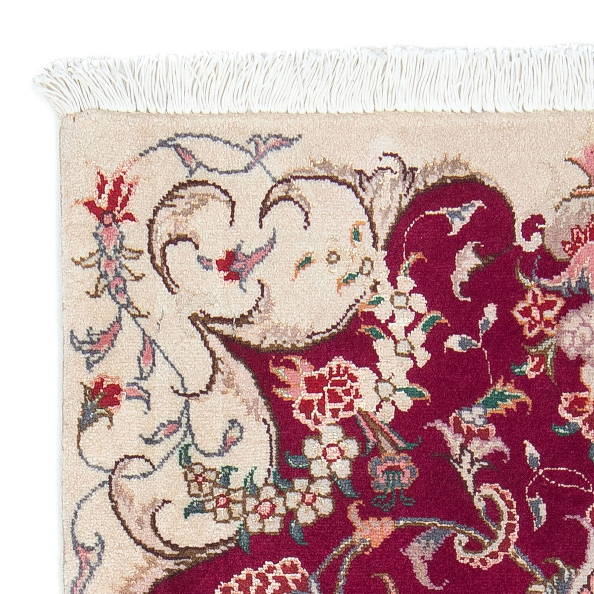 Tappeto Persero - Tabriz - Reale - 90 x 60 cm - rosso scuro
