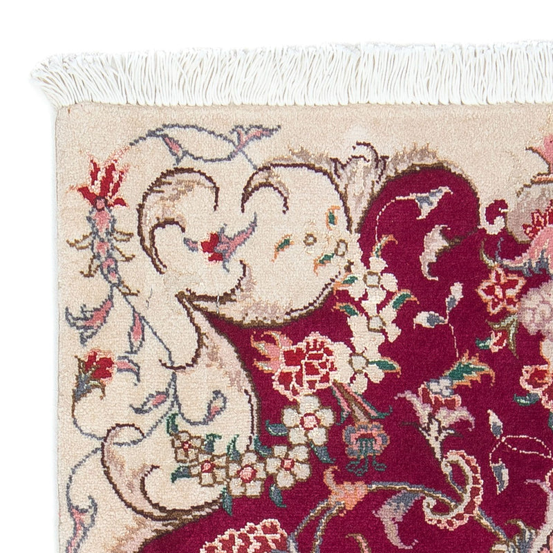 Tappeto Persero - Tabriz - Reale - 90 x 60 cm - rosso scuro