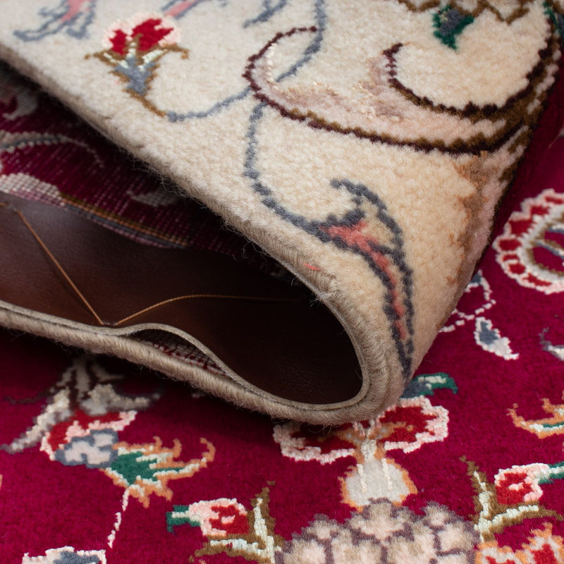 Tappeto Persero - Tabriz - Reale - 90 x 60 cm - rosso scuro
