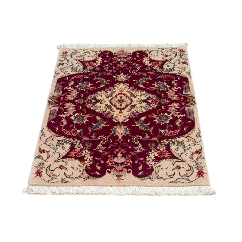 Tappeto Persero - Tabriz - Reale - 90 x 60 cm - rosso scuro