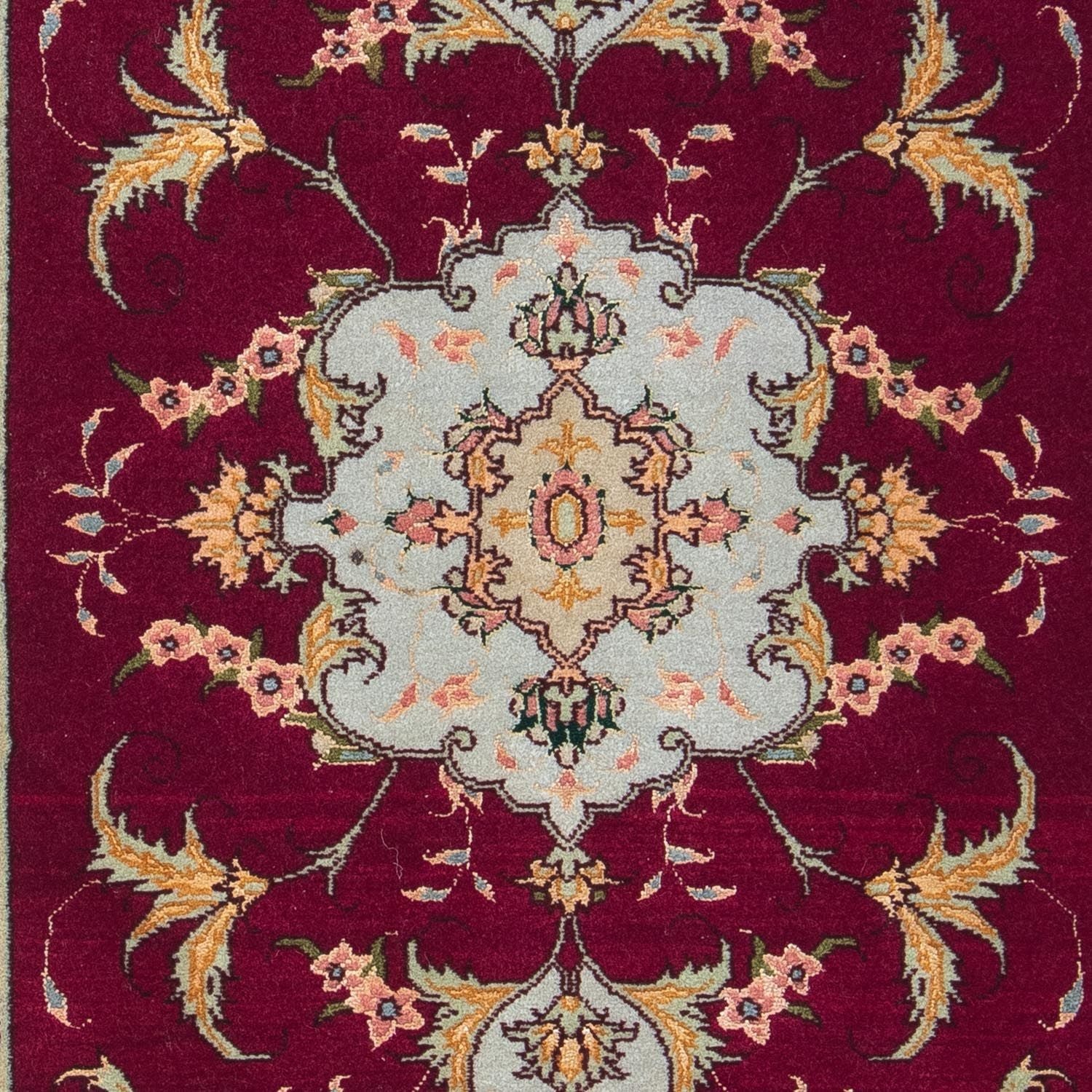 Tappeto Persero - Tabriz - Reale - 90 x 60 cm - rosso scuro