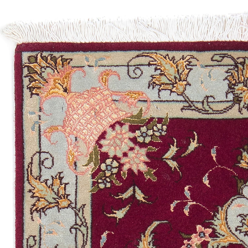 Tappeto Persero - Tabriz - Reale - 90 x 60 cm - rosso scuro