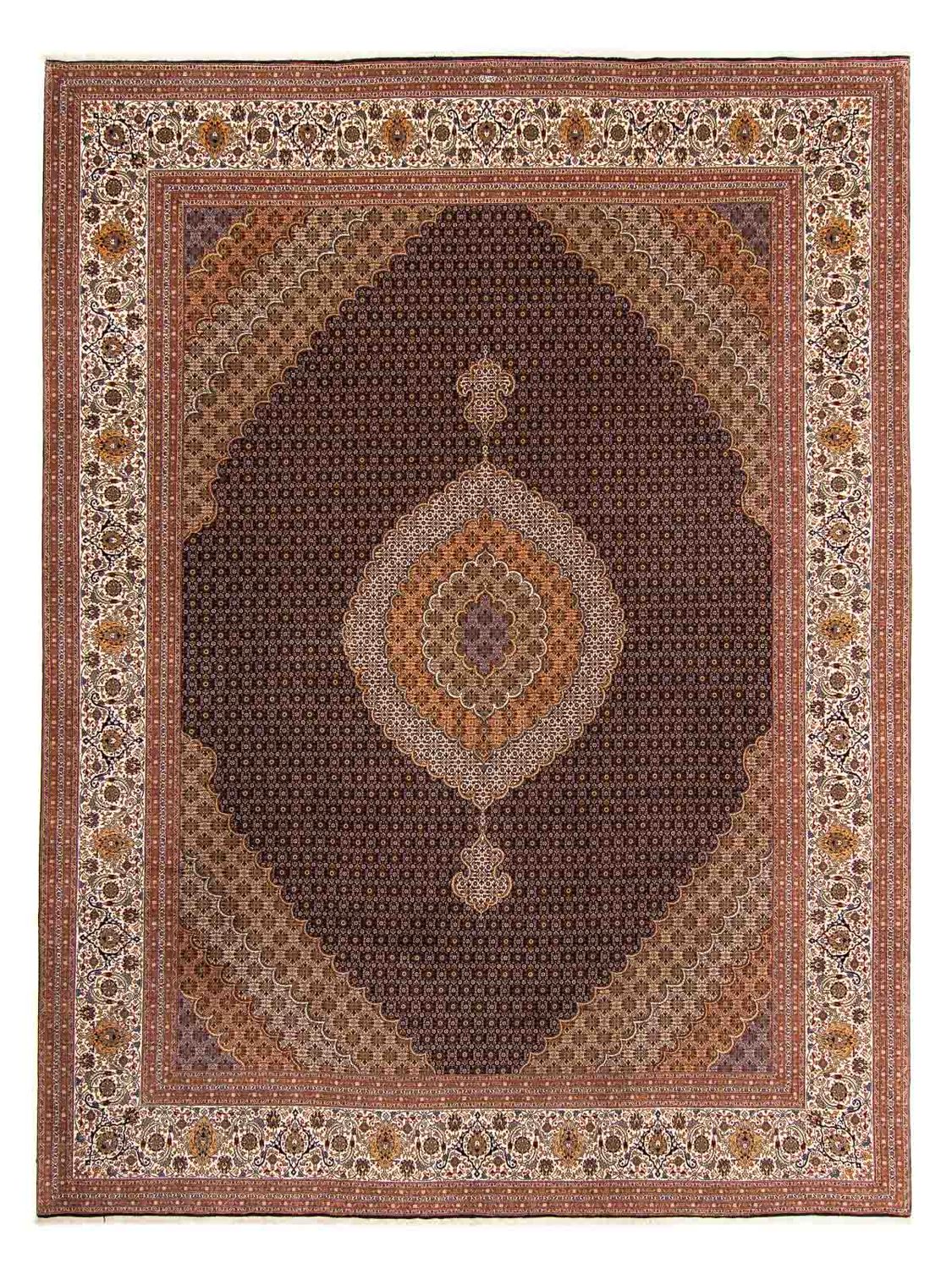 Tappeto Persero - Tabriz - 395 x 303 cm - marrone chiaro