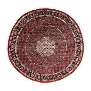 Tappeto Persero - Bidjar rotondo  - 247 x 247 cm - rosso scuro