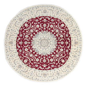 Tappeto Persero - Nain rotondo  - 302 x 302 cm - rosso scuro