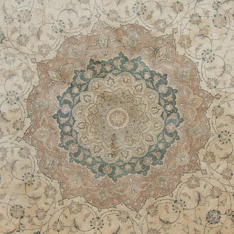 Tappeto Persero - Tabriz rotondo  - 290 x 290 cm - beige