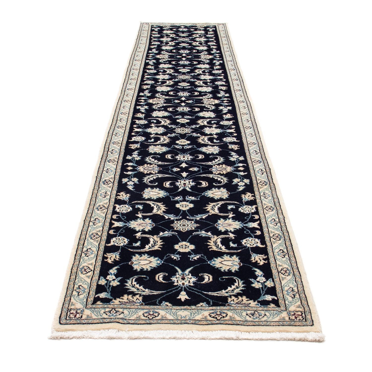 Tappeto corsia Tappeto Persero - Nain - 400 x 77 cm - blu scuro