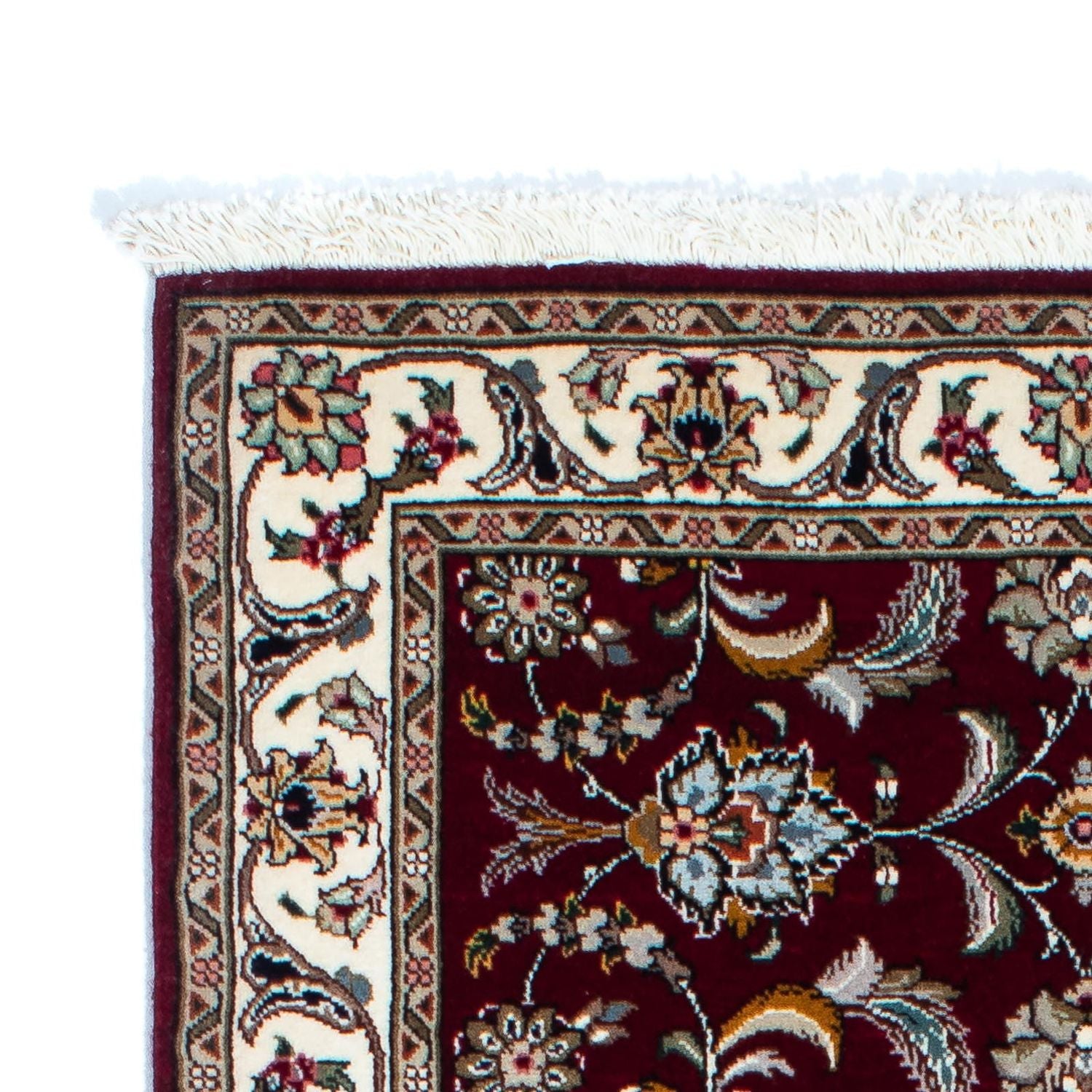 Tappeto corsia Tappeto Persero - Tabriz - Reale - 205 x 88 cm - rosso scuro
