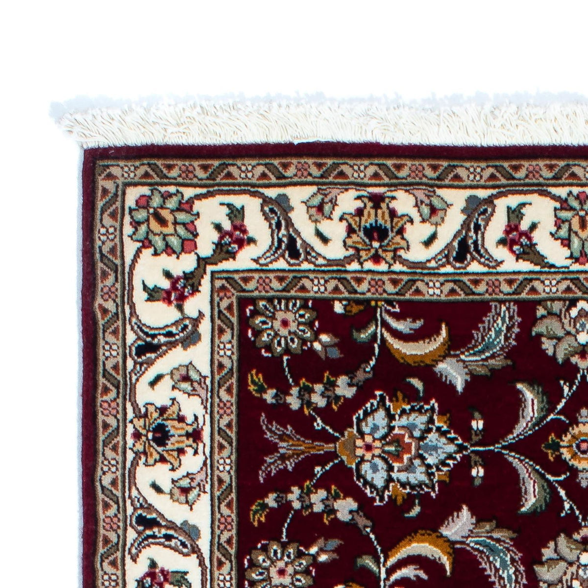 Tappeto corsia Tappeto Persero - Tabriz - Reale - 205 x 88 cm - rosso scuro