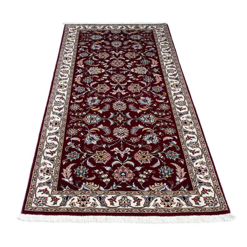 Tappeto corsia Tappeto Persero - Tabriz - Reale - 205 x 88 cm - rosso scuro