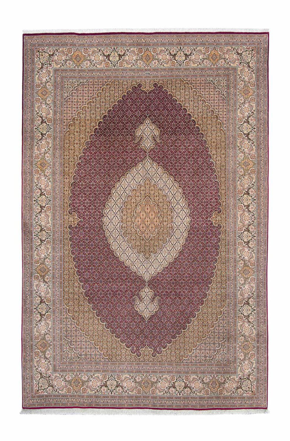 Tappeto Persero - Tabriz - 308 x 204 cm - rosso scuro