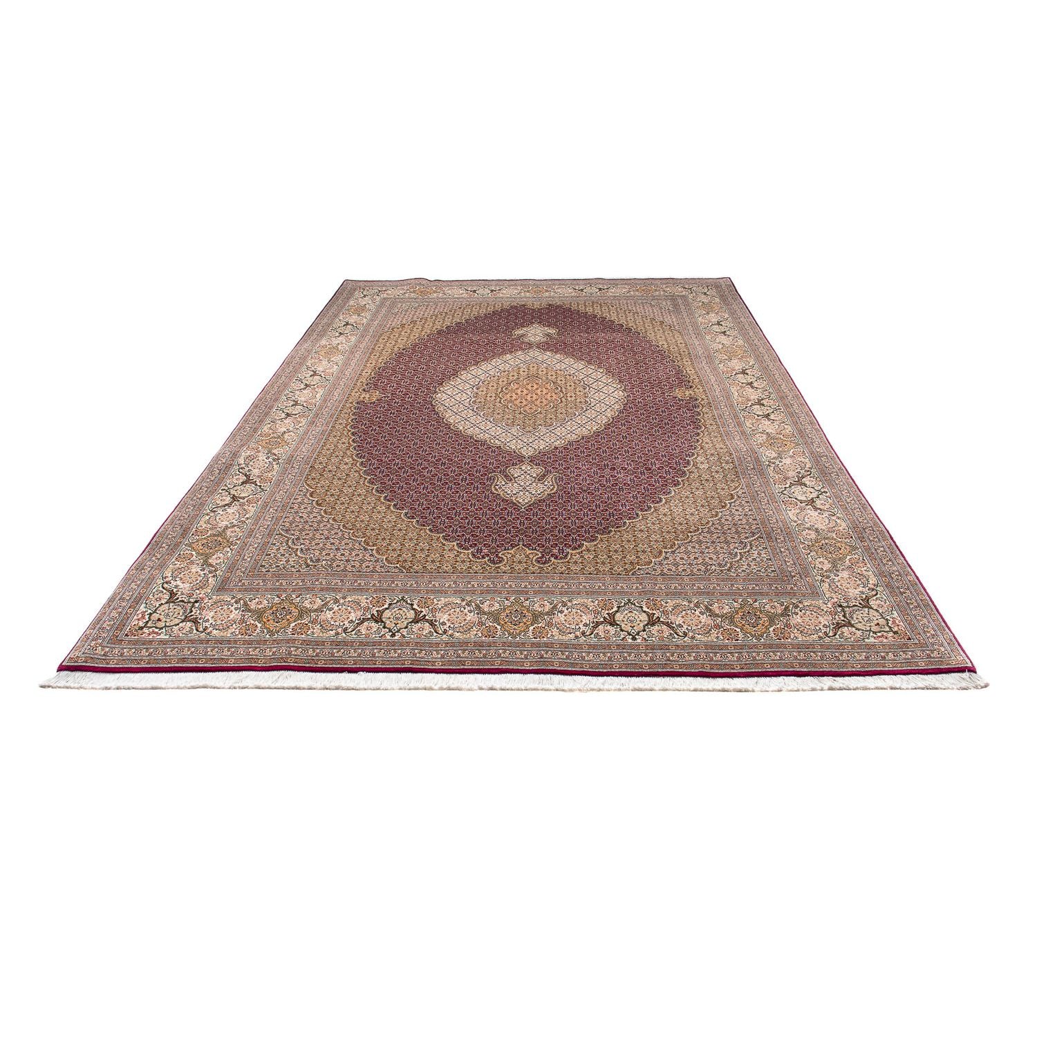 Tappeto Persero - Tabriz - 308 x 204 cm - rosso scuro