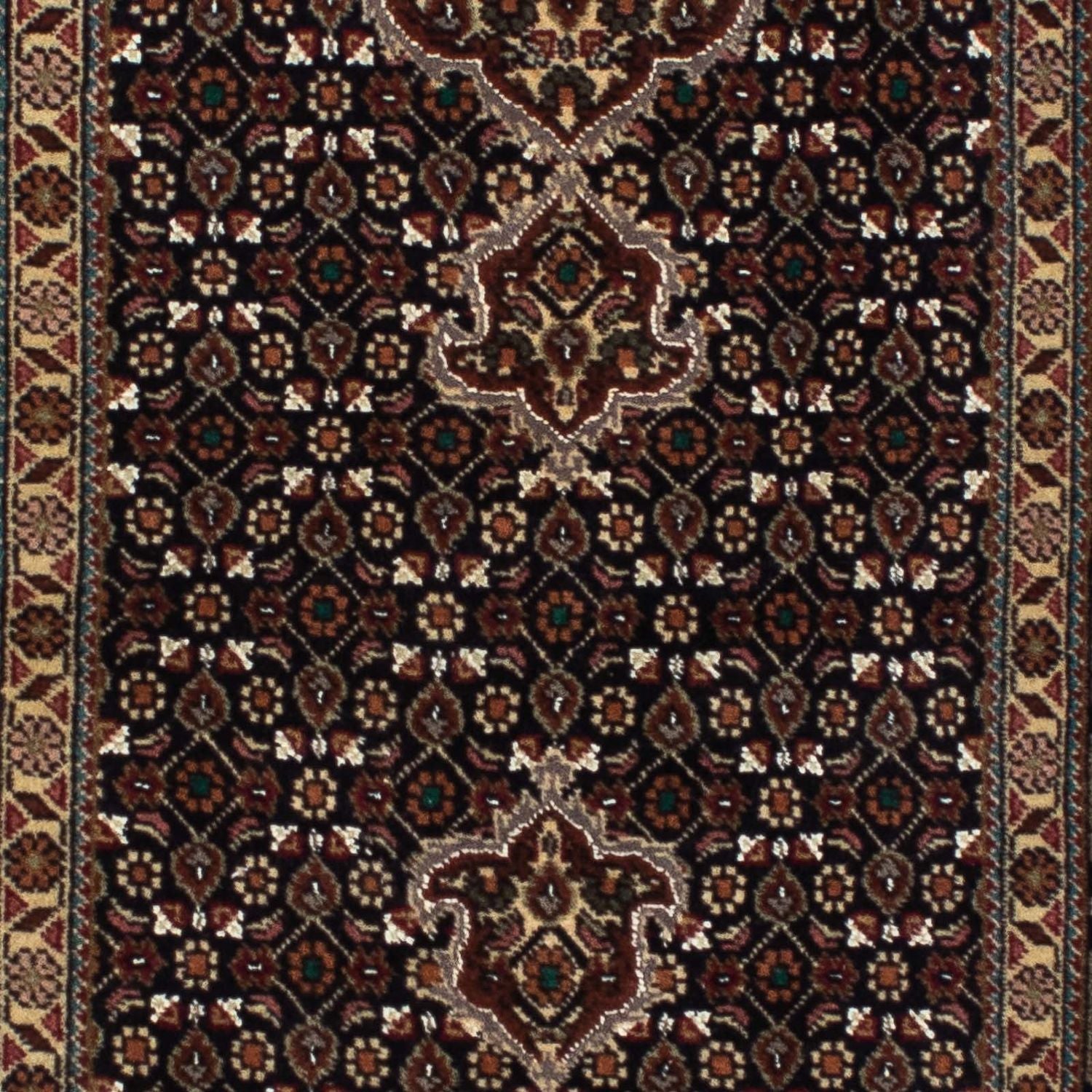 Tappeto corsia Tappeto Persero - Tabriz - 201 x 77 cm - blu scuro