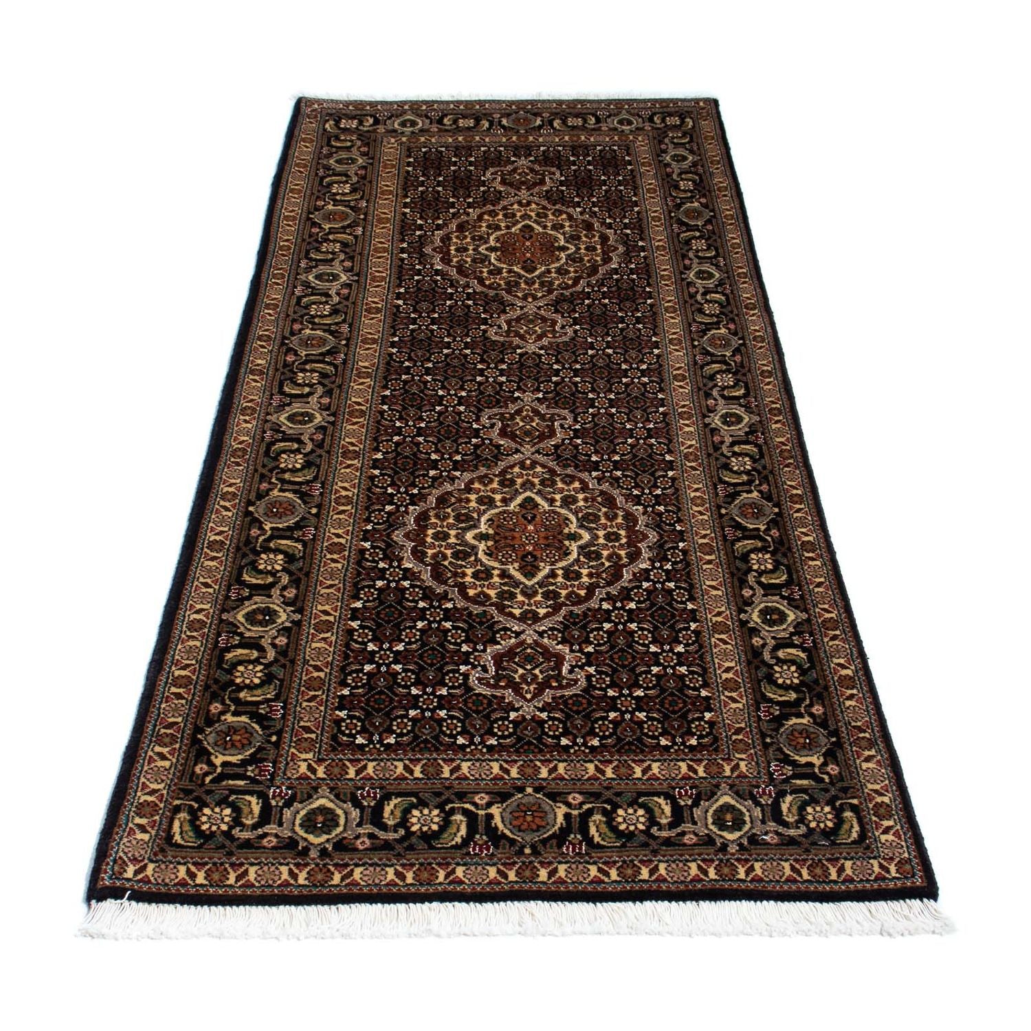 Tappeto corsia Tappeto Persero - Tabriz - 201 x 77 cm - blu scuro