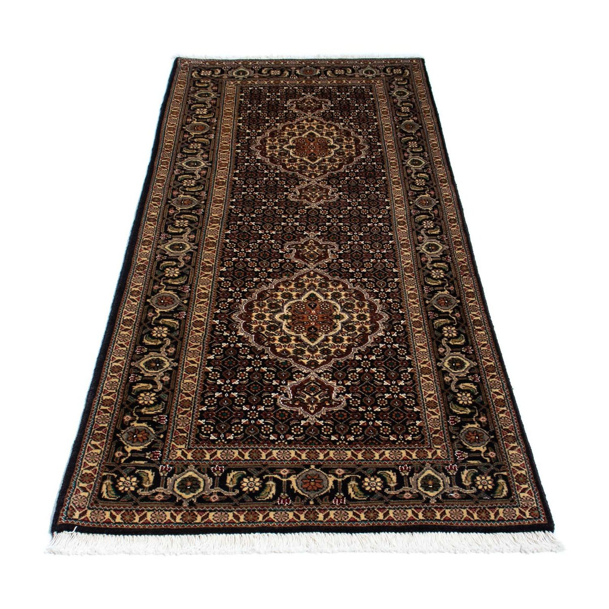 Tappeto corsia Tappeto Persero - Tabriz - 201 x 77 cm - blu scuro