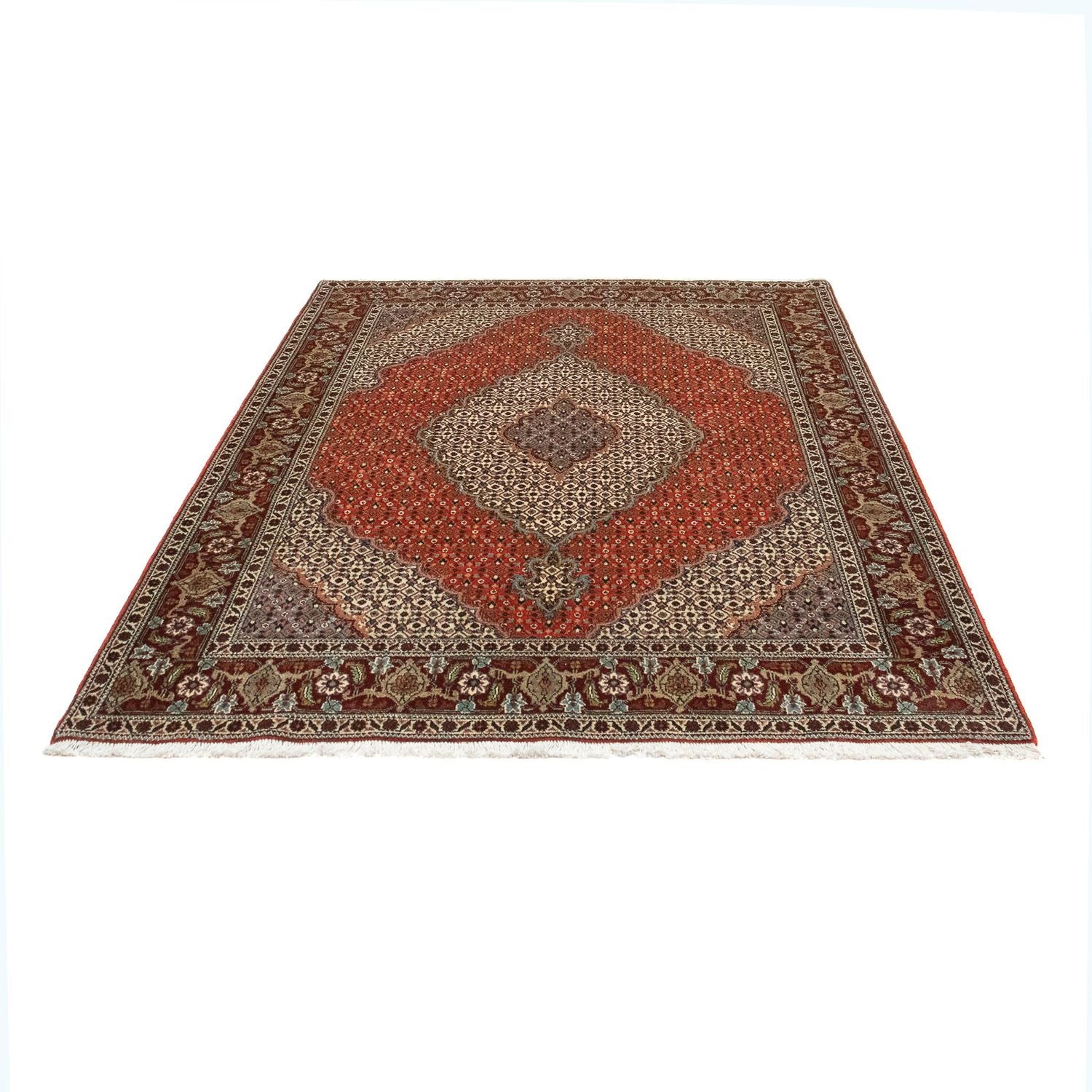 Tappeto Persero - Tabriz - 200 x 150 cm - rosso scuro
