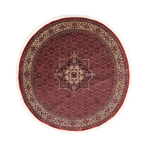 Tappeto Persero - Bidjar rotondo  - 205 x 205 cm - rosso scuro