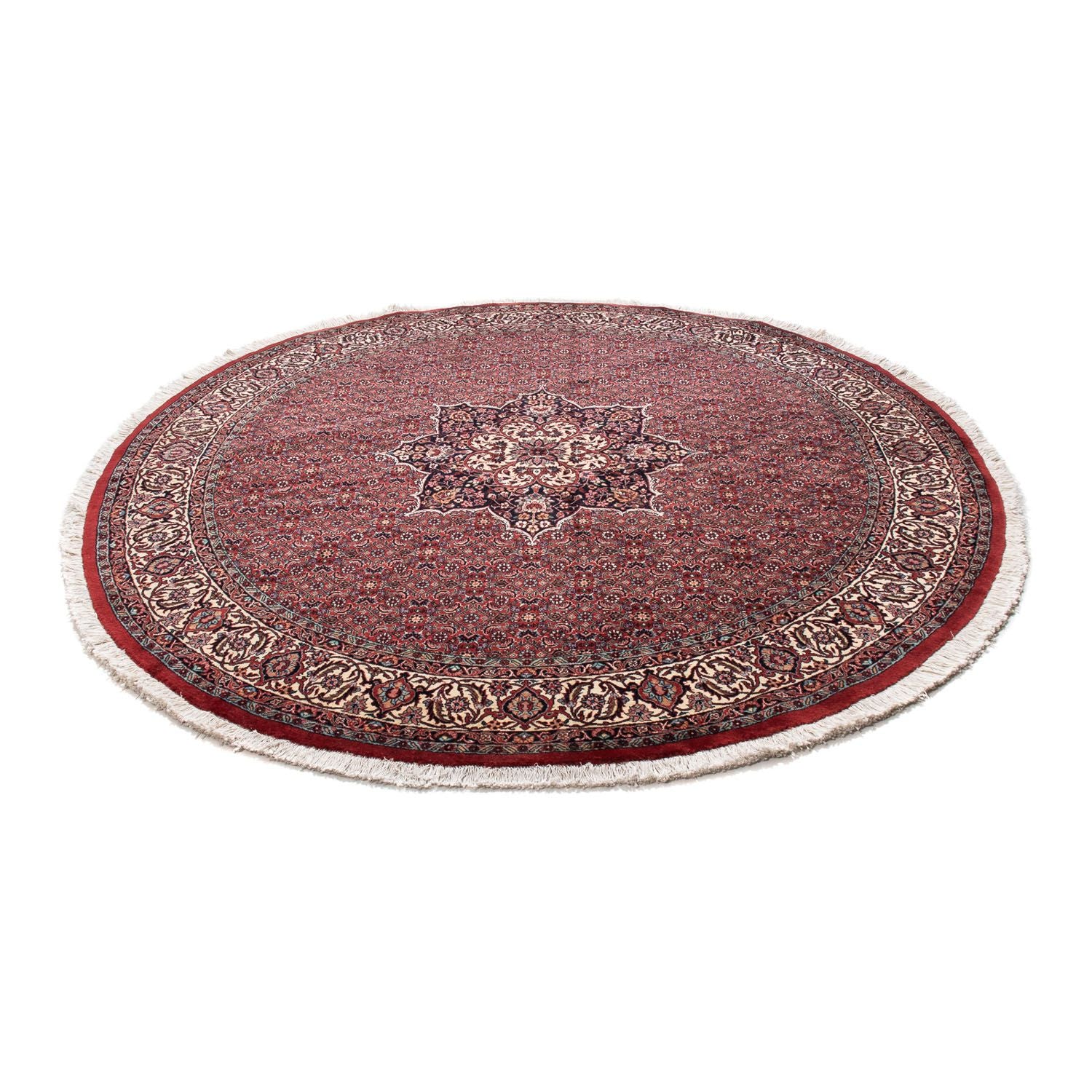 Tappeto Persero - Bidjar rotondo  - 205 x 205 cm - rosso scuro