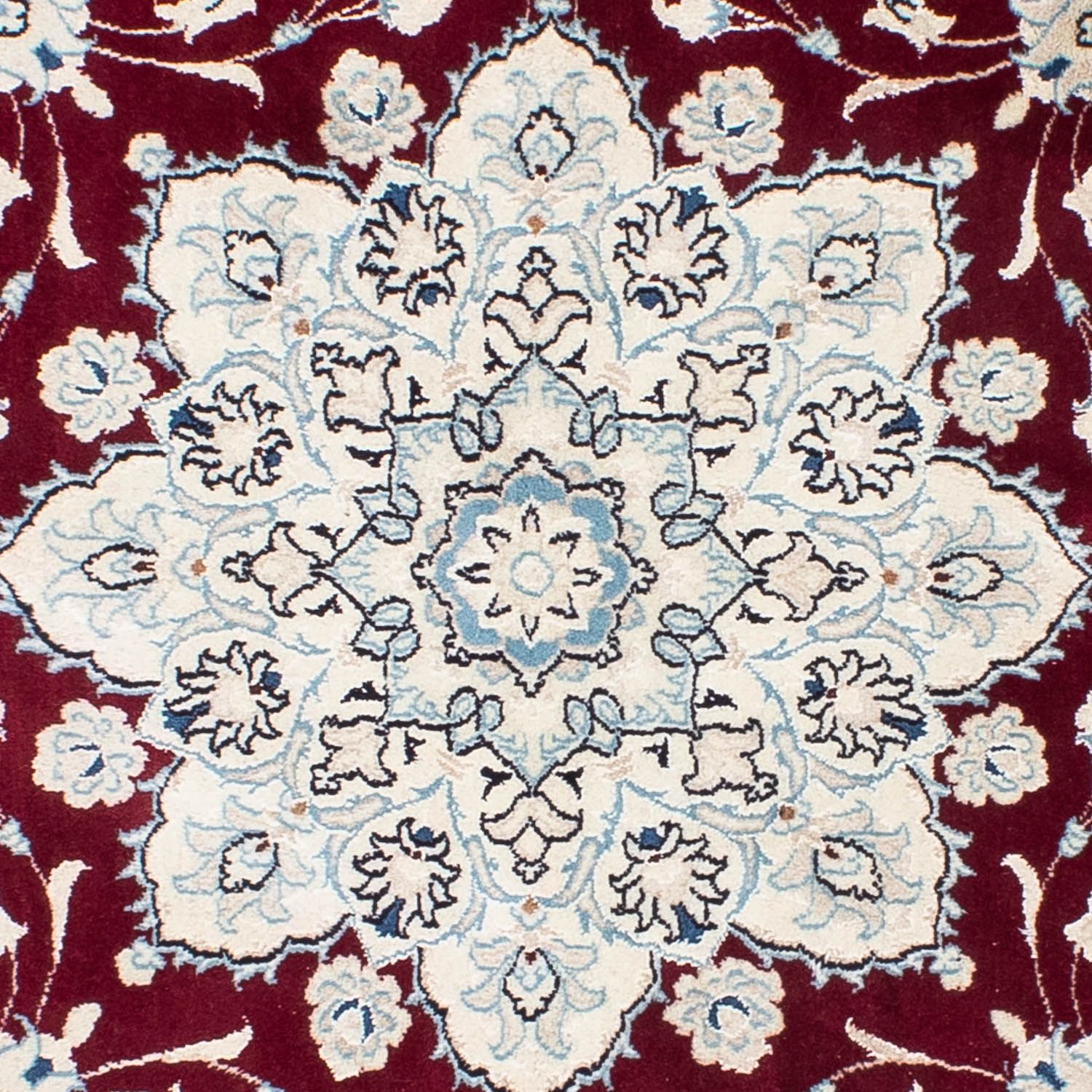 Tappeto Persero - Nain - Reale rotondo  - 240 x 240 cm - rosso scuro