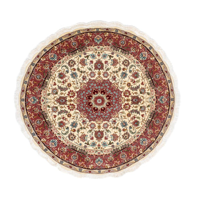 Tappeto Persero - Tabriz - Reale rotondo  - 145 x 145 cm - beige
