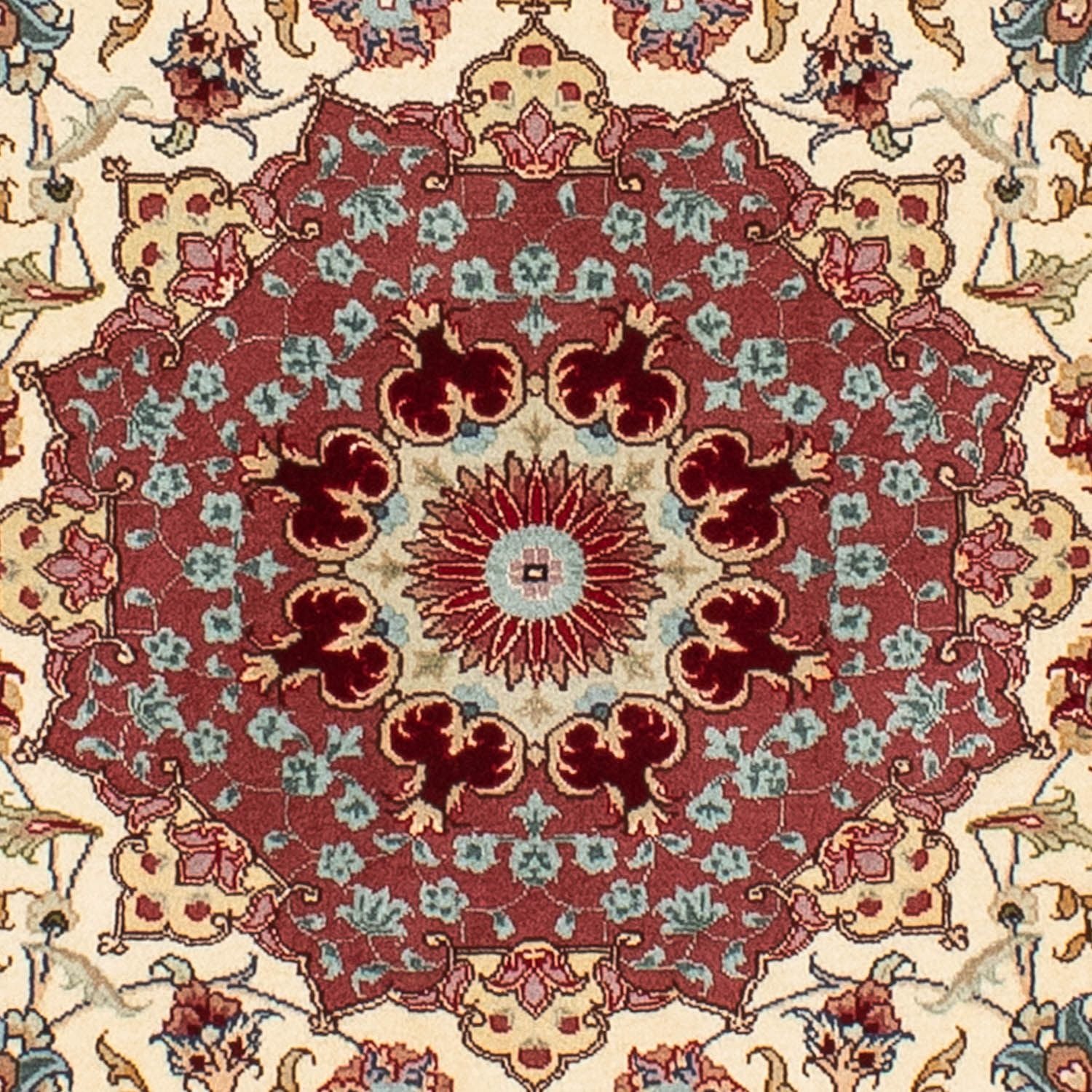 Tappeto Persero - Tabriz - Reale rotondo  - 145 x 145 cm - beige
