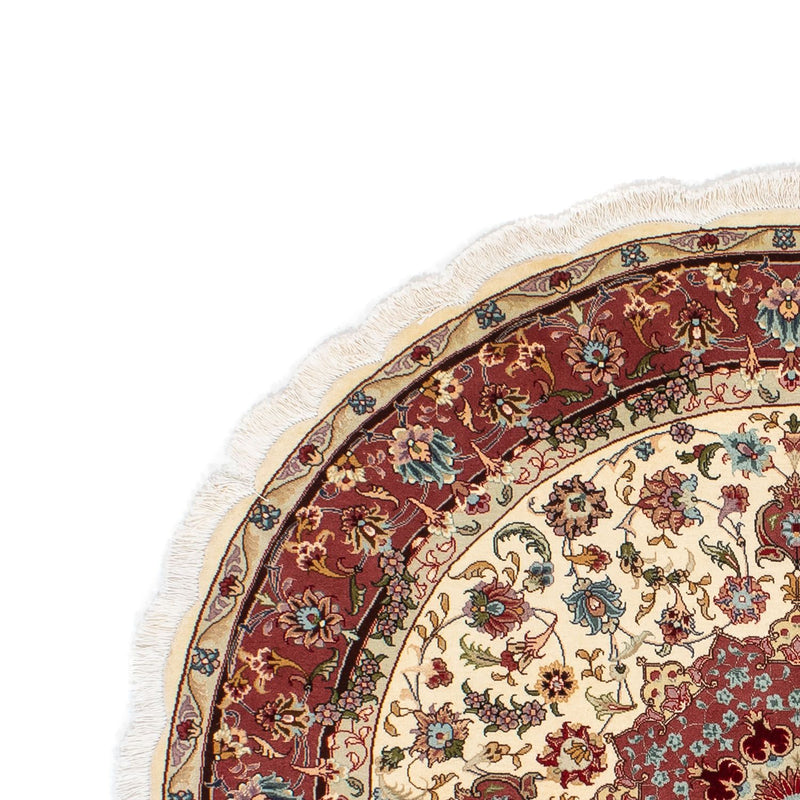 Tappeto Persero - Tabriz - Reale rotondo  - 145 x 145 cm - beige
