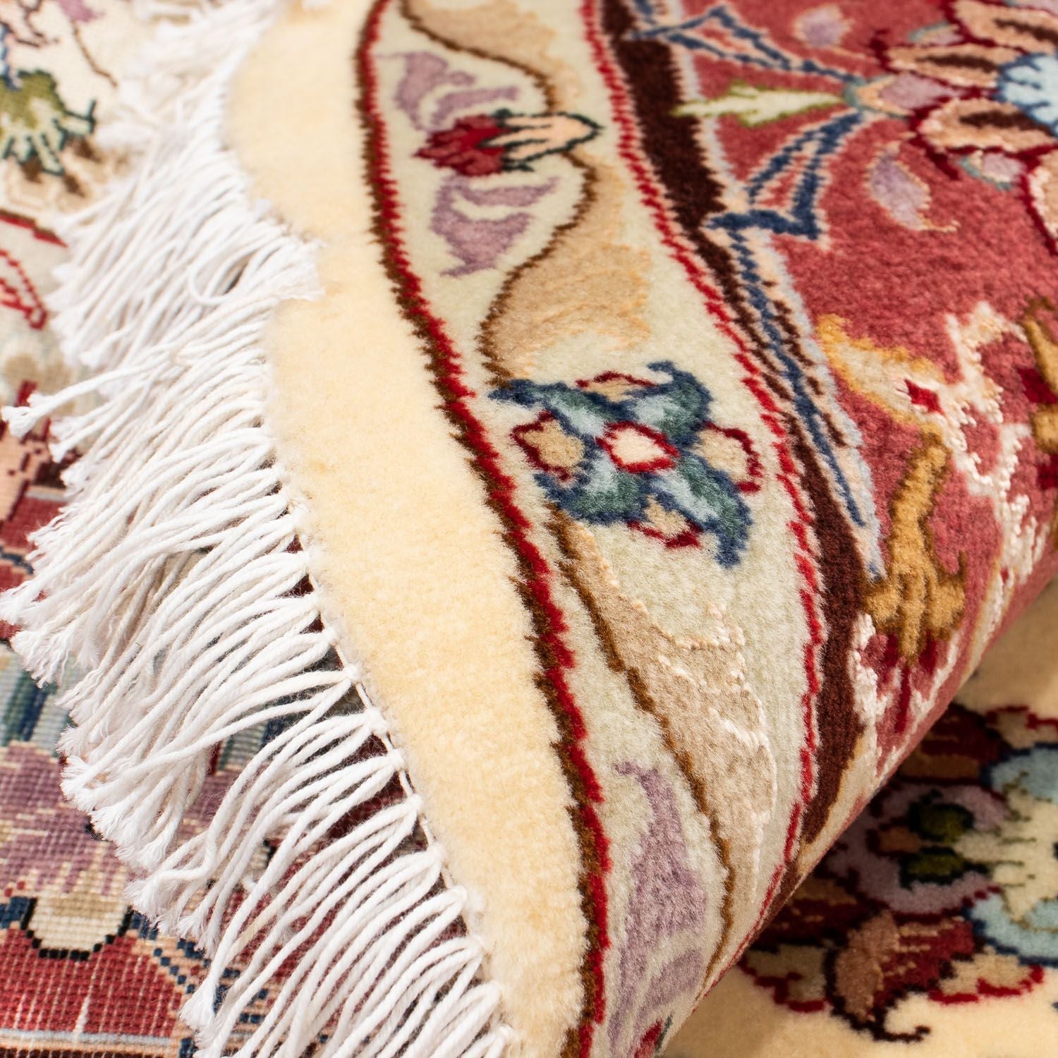 Tappeto Persero - Tabriz - Reale rotondo  - 145 x 145 cm - beige