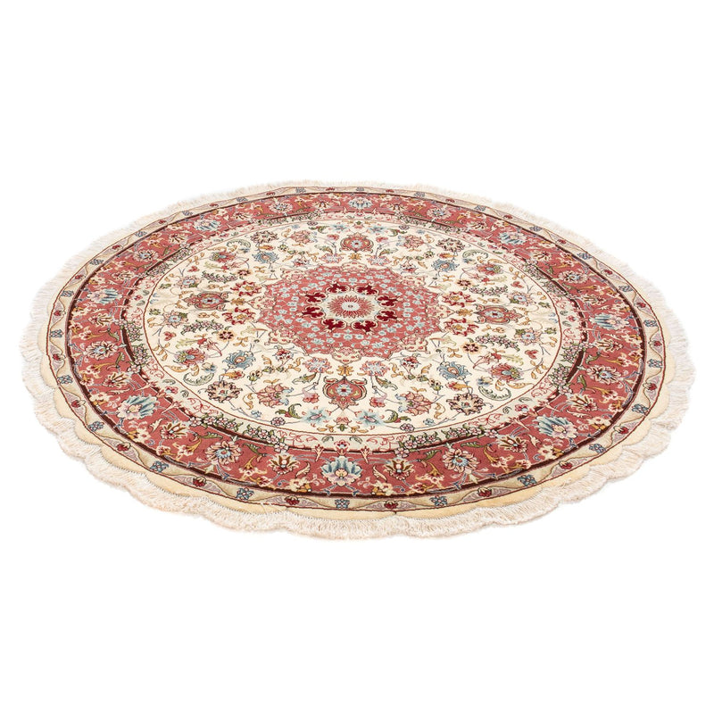 Tappeto Persero - Tabriz - Reale rotondo  - 145 x 145 cm - beige