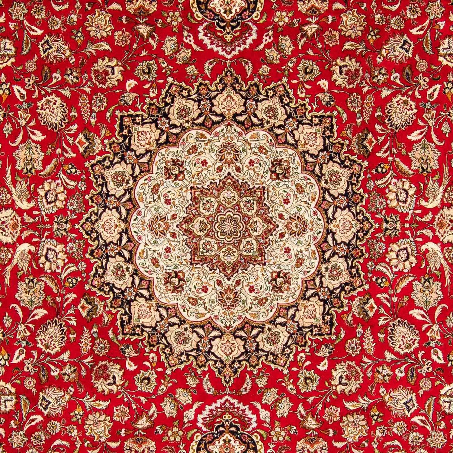 Tappeto Persero - Tabriz - Reale - 400 x 300 cm - rosso scuro