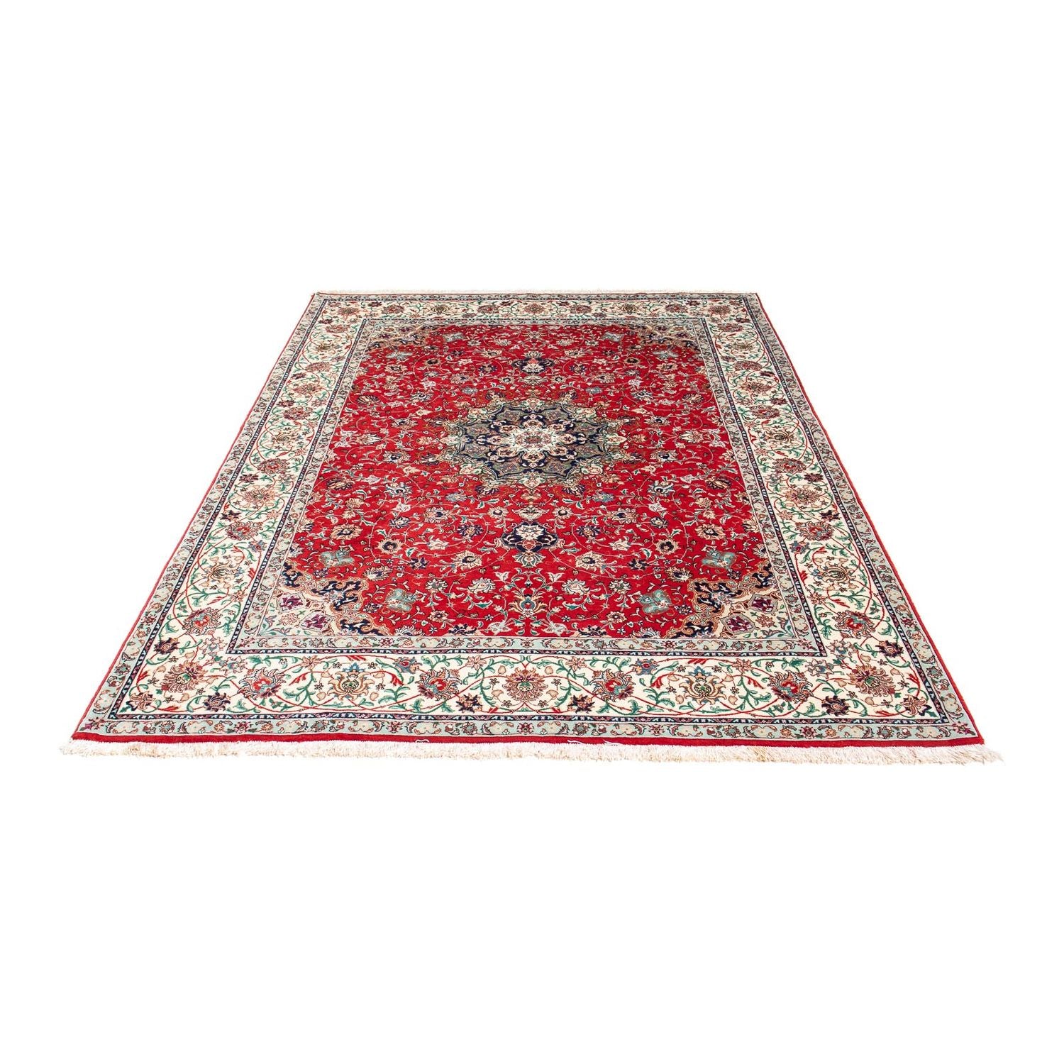 Tappeto Persero - Tabriz - 214 x 150 cm - rosso scuro