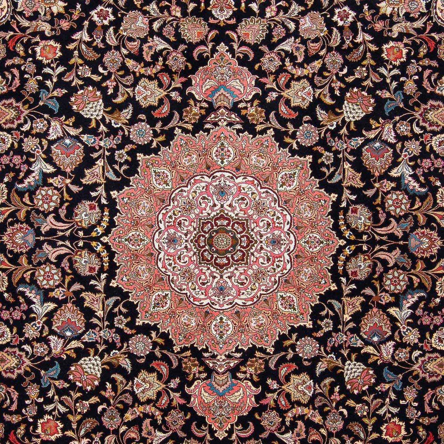 Tappeto Persero - Tabriz - Reale - 300 x 255 cm - blu scuro