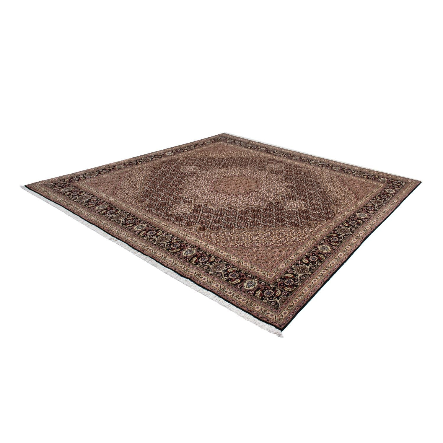 Tappeto Persero - Tabriz - Reale quadrato  - 248 x 245 cm - marrone