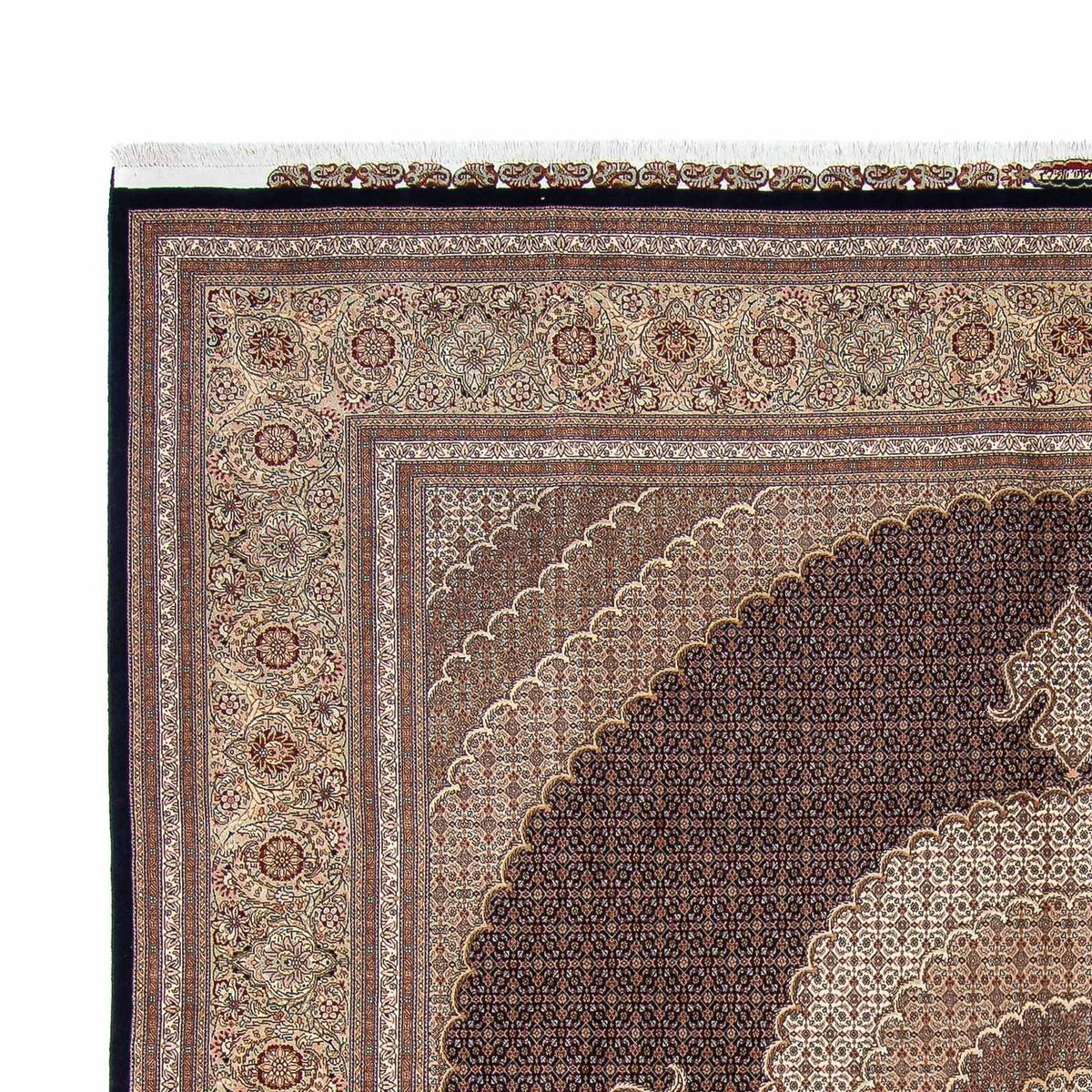 Tappeto Persero - Tabriz quadrato  - 310 x 302 cm - marrone scuro