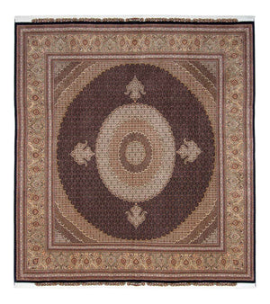 Tappeto Persero - Tabriz quadrato  - 310 x 302 cm - marrone scuro