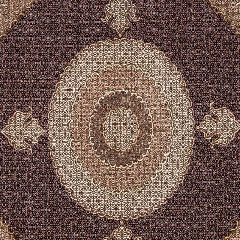 Tappeto Persero - Tabriz quadrato  - 310 x 302 cm - marrone scuro