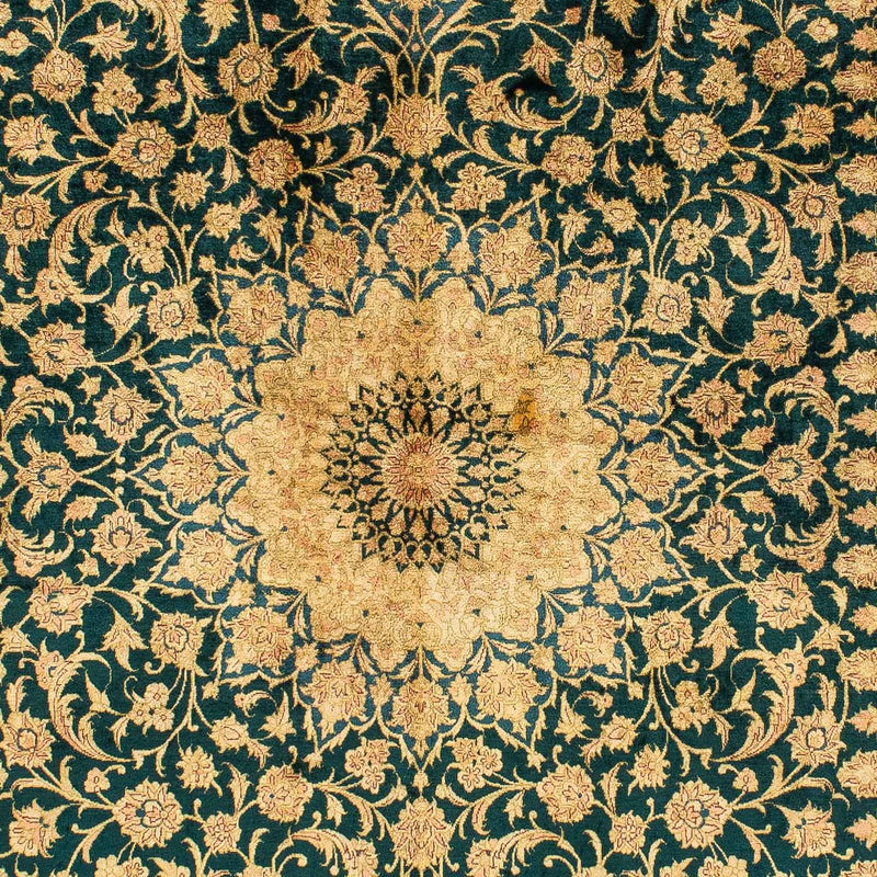 Tappeto di seta - Ghom seta - Premio - 216 x 132 cm - blu scuro