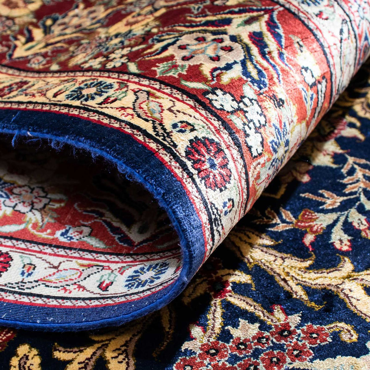 Tappeto Persero - Ghom - 154 x 98 cm - blu scuro