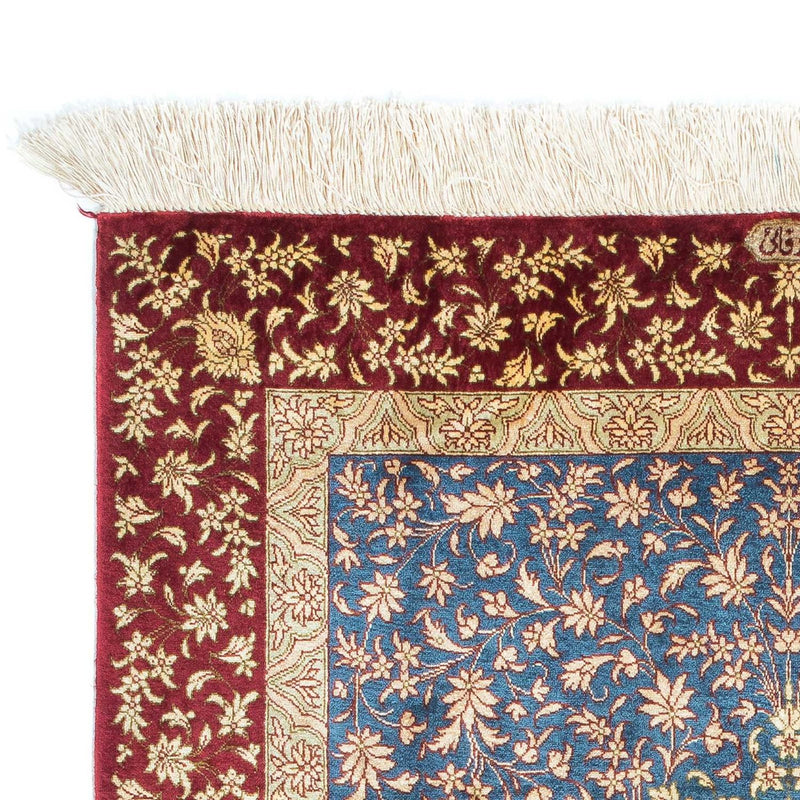 Tappeto Persero - Ghom - 123 x 78 cm - blu chiaro