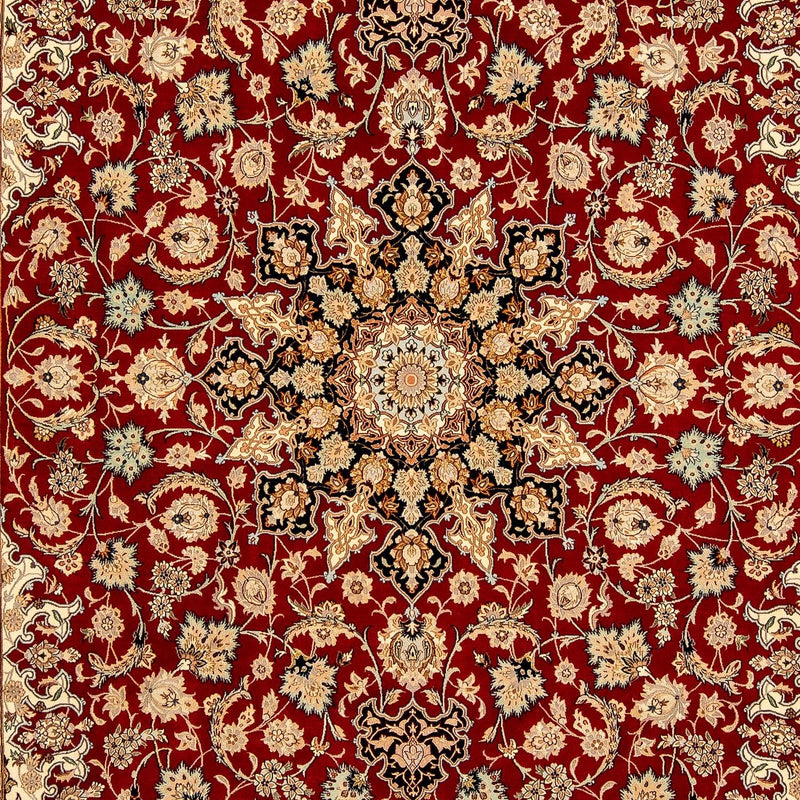Tappeto Persero - Isfahan - Premio - 357 x 249 cm - rosso scuro